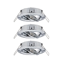 Paulmann Indbygningslampe CHOOSE svingbar, s�t med 3 IP23, chrom d�mpbar