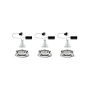 Paulmann Paulmann Indbygningslampe LED Nova, IP65, rund, 7W, GU10, s�t af 3 drejelig, jern