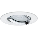 Paulmann Paulmann Indbygningslampe LED Nova, IP65, rund, hvid/chrom, s�t af 1 drejelig, 7W GU10