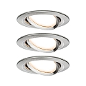 Indbygningslampe NOVA PLUS COIN WW LED rund, svingbar, s�t med 3, ZigBee styrbar IP23