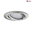 Paulmann recessed luminaire NOVA PLUS COIN LED round, swivelling, set of 3, RGBW, ZigBee controllable IP23, brushed iron dimmable 7