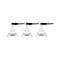 Paulmann Indbygningslampe NOVA LED stiv, s�t med 3 GU10 IP44, hvid mat  6,5W 470lm 4000K 36� 36� CRI >80