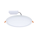 Paulmann LED Recessed Panel AERO VariFit DIM, round, IP44, � 23cm, 18W 3000K, 3-step dimmable, white