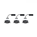 Paulmann Indbygningslampe NOVA PLUS COIN svingbar, s�t med 3 IP65, d�mpbar 6W 470lm 2700K CRI >80