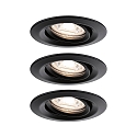 Indbygningslampe NOVA MINI PLUS COIN svingbar, s�t med 3 IP23, sort mat d�mpbar 4W 310lm 2700K 38� 38� CRI >80