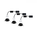 Paulmann Indbygningslampe NOVA MINI PLUS COIN svingbar, s�t med 3 IP23, sort mat d�mpbar 4W 310lm 2700K 38� 38� CRI >80
