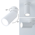 Loftlampe TURNAL COIN, hvid mat d�mpbar