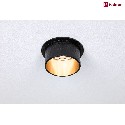Paulmann Indbygningslampe GIL COIN LED rund, stiv IP44, guld, sort mat dmpbar 470lm 2700K CRI >80