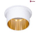 Paulmann recessed luminaire GIL COIN LED round, rigid IP44, gold, white matt dimmable 470lm 2700K CRI >80