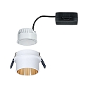 Paulmann recessed luminaire GIL COIN LED round, rigid IP44, gold, white matt dimmable 470lm 2700K CRI >80