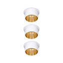 Paulmann recessed luminaire GIL COIN LED round, rigid, set of 3 IP44, gold, white matt dimmable 470lm 2700K CRI >80