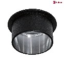 Paulmann recessed luminaire GIL COIN LED round, rigid IP44, brushed iron, black matt dimmable 470lm 2700K CRI >80
