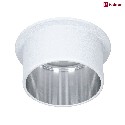 Paulmann recessed luminaire GIL COIN LED round, rigid IP44, brushed iron, white matt dimmable 470lm 2700K CRI >80