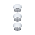 Paulmann recessed luminaire GIL COIN LED round, rigid, set of 3 IP44, brushed iron, white matt dimmable 470lm 2700K CRI >80