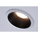 Paulmann Indbygningslampe COLE rund, stiv, g� tilbage GU10 IP23, sort mat, hvid d�mpbar CRI >80