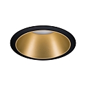 Paulmann Indbygningslampe COLE rund, stiv, g� tilbage GU10 IP23, guld, sort mat d�mpbar CRI >80