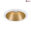 Paulmann recessed luminaire COLE round, rigid, set back GU10 IP23, gold, white matt dimmable CRI >80