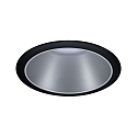 Paulmann Indbygningslampe COLE rund, stiv, g� tilbage GU10 IP23, sort mat, s�lv d�mpbar CRI >80