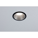 Paulmann Indbygningslampe COLE rund, stiv, g� tilbage GU10 IP23, sort mat, s�lv d�mpbar CRI >80