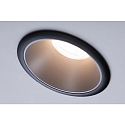 Paulmann Indbygningslampe COLE rund, stiv, g� tilbage GU10 IP23, sort mat, s�lv d�mpbar CRI >80