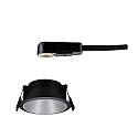 Paulmann Indbygningslampe COLE rund, stiv, g� tilbage GU10 IP23, sort mat, s�lv d�mpbar CRI >80
