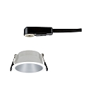 Paulmann Indbygningslampe COLE rund, stiv, g� tilbage GU10 IP23, s�lv, hvid mat d�mpbar CRI >80