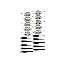 Paulmann Indbygningslampe BASE svingbar, s�t med 10 GU10 IP20, jern b�rstet d�mpbar CRI >80