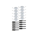 Paulmann Indbygningslampe BASE svingbar, s�t med 10 GU10 IP20, hvid d�mpbar CRI >80