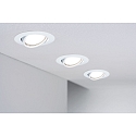 Paulmann Indbygningslampe BASE svingbar, s�t med 10 GU10 IP20, hvid d�mpbar CRI >80
