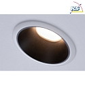 Paulmann Recessed spot LED COLE IP44, fixed, incl. LED COIN Module, 230V, 6.5W 2700K460lm 100, 3-step dimmable, white / black matt