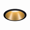 Recessed spot LED COLE IP44, fixed, incl. LED COIN Module, 230V, 6.5W 2700K460lm 100�, 3-step dimmable, black / gold matt
