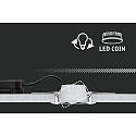Indbygningslampe COLE COIN LED stiv IP44, guld mat, sort d�mpbar 6,5W 460lm 2700K 100� 100� CRI >80