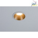 Paulmann Recessed spot LED COLE IP44, fixed, incl. LED COIN Module, 230V, 6.5W 2700K460lm 100, 3-step dimmable, white / gold matt