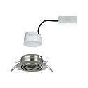 Paulmann Indbygningslampe BASE COIN svingbar, s�t med 1 IP20, jern b�rstet  5W 370lm 3000K 100� 100� CRI > 80