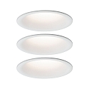 Indbygningslampe CYMBAL COIN LED stiv, s�t med 3 IP44, hvid mat d�mpbar 19,4W 463lm 2700K 38� 38� CRI >80