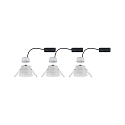 Paulmann Indbygningslampe CYMBAL COIN LED stiv, s�t med 3 IP44, hvid mat d�mpbar 19,4W 463lm 2700K 38� 38� CRI >80