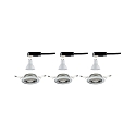 Paulmann Indbygningslampe BASE svingbar, s�t med 3, omskiftelig GU10 IP20, jern b�rstet  15W 350lm 3000K 100� 100� CRI >80
