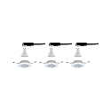 Paulmann Indbygningslampe BASE svingbar, s�t med 3, omskiftelig GU10 IP20, hvid  15W 350lm 3000K 100� 100� CRI >80