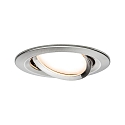 Paulmann Indbygningslampe BASE svingbar, s�t med 3 GU10 IP20, jern b�rstet d�mpbar 15W 350lm 3000K 38� 38� CRI >80
