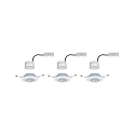 Paulmann recessed luminaire BASE COIN swivelling, set of 3 IP20, white dimmable 15W 370lm 3000K 100� 100� CRI > 83