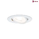 Paulmann recessed luminaire NOVA LED round, swivelling, set of 3 GU10 IP23, white matt  19,5W 460lm 2700K 38 38 CRI >80
