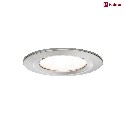 Paulmann Indbygningslampe NOVA LED rund, stiv, st med 3 GU10 IP44, jern brstet  19,5W 460lm 2700K 38 38 CRI >80