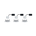 Paulmann recessed luminaire NOVA COIN LED round, swivelling, set of 3 IP23, aluminium  19,5W 460lm 2700K 100� 100� CRI >80
