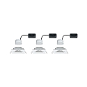 Paulmann recessed luminaire NOVA COIN LED square, swivelling, set of 3 IP23, white matt  19,5W 460lm 2700K 100� 100� CRI >80