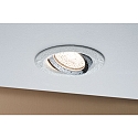 Paulmann Indbygningslampe LED Nova, IP65, rund, hvid/chrom, s�t af 1 drejelig