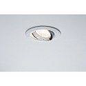 Paulmann Indbygningslampe LED Nova, IP65, rund, hvid/chrom, s�t af 1 drejelig