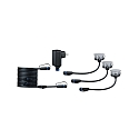 Paulmann Plug&Shine Gulvindbygningslampe s�t af 3 FLOOR ECO, IP65, 24V, 3x 1.3W 3000K 50lm 90�, d�mpbar, s�lv