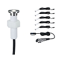 Paulmann Plug&Shine s�t af 5 Indbygningslampe MicroPen II IP67 3000K 5x0,22W rustfrit st�l
