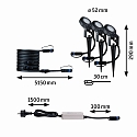 Paulmann Paulmann Plug&Shine Grundl�ggende s�t Jordspyd Sting IP67 3000K 3x6W d�mpbar