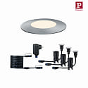 Paulmann Paulmann Plug&Shine Basic set Floor Mini IP65 3x2,5W 55mm silver, 3000K